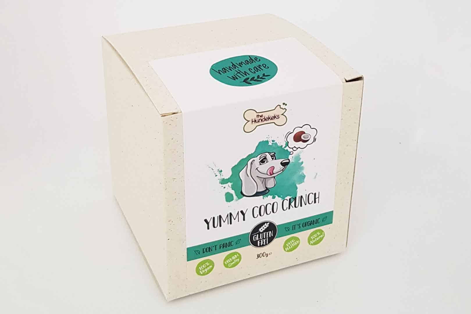 vegane Bio-Hundeleckerli von The Hundekeks in der Sorte Yummy Coco Crunch